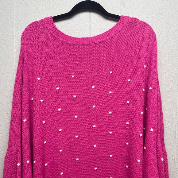 LTS Barbiecore Party Event Casual Womens Pullover Knit Sweater Size 22-24 Tall - Picture 8 of 14